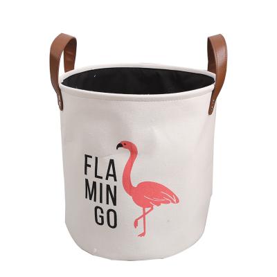 China Large Simple Folding Cloth Toys Storage Box Storage Canvas Foldable Baskets for sale