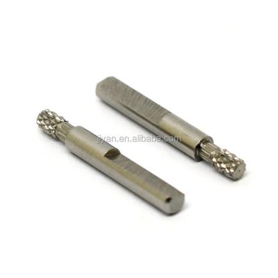 China Electronics Customized Service Manufacturer Chinese Irregular Stainless Steel Diamond Knurling Shaft Accessories for sale