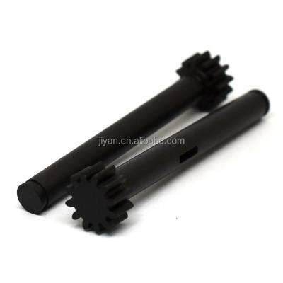 China Chinese Electronics Promotion Manufacturer Black Anodized Aluminum Shaft Accessories With Gear for sale
