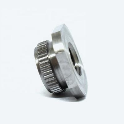 China Customized Aluminum CNC Turned Lathe Parts CNC Knurling Thread Nuts Parts for sale