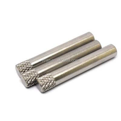 China Precision Aluminum Custom Lathe Machined Stainless Steel Pin CNC Knurled Parts for sale