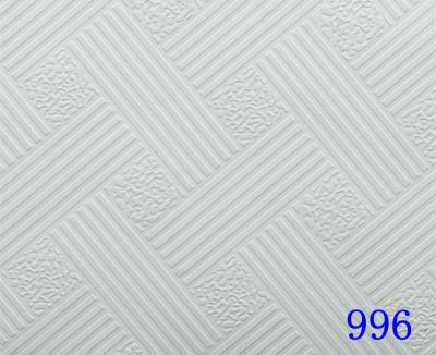 China white pvc gypsum ceiling tiles 600*600,595*595 for sale