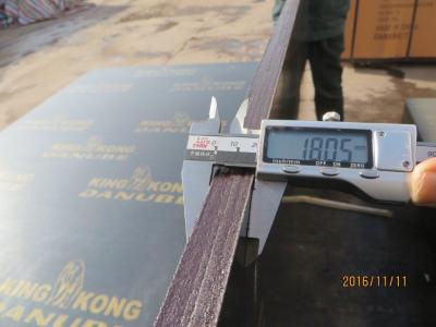 China Black film faced plywood with logo, black faced shuttering plywood, Concrete Formwork / Construction Material for sale