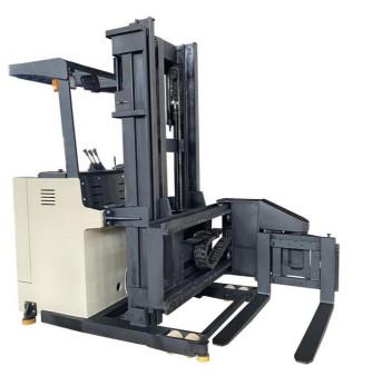 China 1000 KG Camión elevador eléctrico de paletas Pasillo estrecho 3 Way Pallet Stacker AC EPS Távora eléctrica Rotación y cambio lateral en venta