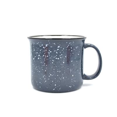 China Viable Popular Mikenda Blank White Sublimation Custom Steel Camping Mug Enamel With High Quality for sale