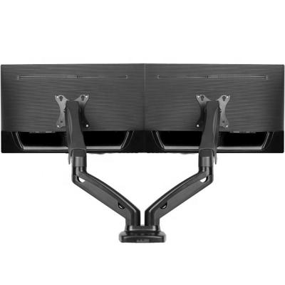 China High Quality Dynamic Adjustable Height Adjustable Desktop Shock Absorber Double Arm Laptop Monitor Mount (Other) For 14-32 Inch Screen for sale