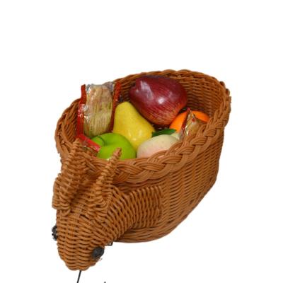 China Amazon Hot Sale Eco-friendly Animal Shape Decorative Folding Wooden Fruit Basket For Household for sale