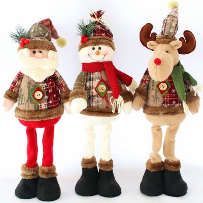 China Indoor Interchangeable Stretch Christmas Gnomes Snowman Plush Dolls Standing Figurine Christmas Decoration Indoor Christmas Toy for sale