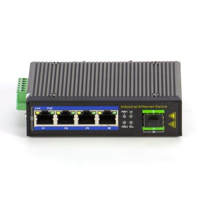 Chine Commutateur industriel gauche 30W d'IP40 4 1000Mbps PoE avec le port optique de SFP à vendre