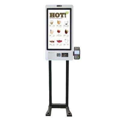 China Quiosque de autopagamento com tela de toque LCD com conectividade Wi-Fi para restaurante à venda