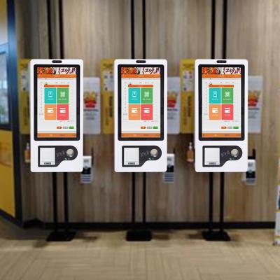 中国 27-inch Self Service Ordering Kiosk with Ticket Printer QR Scanner and RFID Reader 販売のため