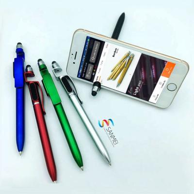 China Promotional Pen Promotional 4 in 1 Custom Logo Pen Mobile Phone With Cleaner for sale