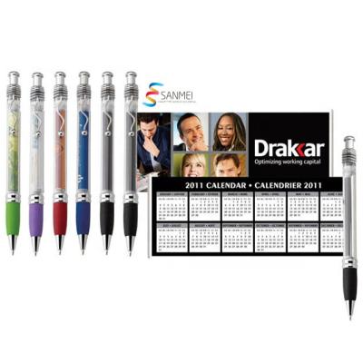 China Promotional Pen Best Selling Promotional Pull Banner Retractable Pen With Rubber Grip for sale