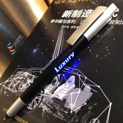 China Promotional Led Pen light up ballpen promotional kugelschreiber pen logo customized pen for sale