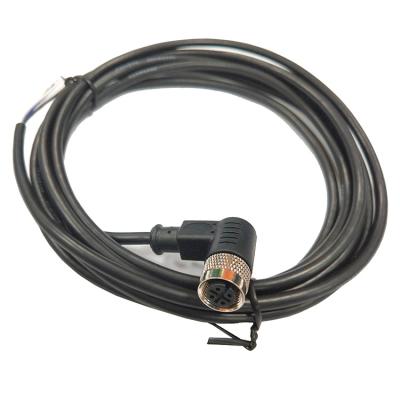 China Industrial Automation Factory Manufacture Electrical Cable 10m IP67 M12-4 Pin Female Sensor M12 90 Degree Connector Female Straight 4 Pin Connector for sale