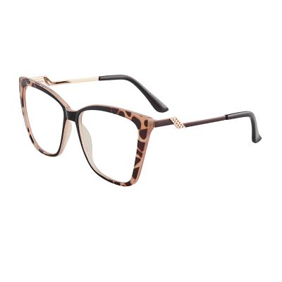 China Light Blue Chic Optical Glass Metal Frame 7049 Z Shaped Anti Leg Computer Reading Myopic Anti-Blue Glass Frame for sale
