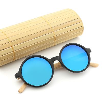 China Fashion sunglasses 2019 best selling round uv400 handmade sunglasses mirror wood bamboo sunglasses with cheap price for sale