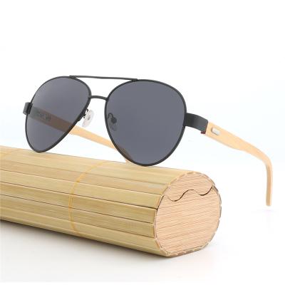 China New Style Vintage Sunglasses Fashion Sunglasses Women Bamboo Wooden Men Shape Metal Sun Glasses With Wholesale for sale