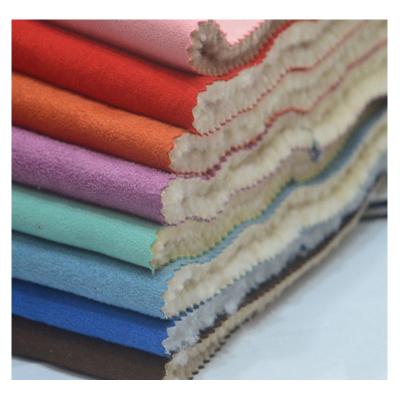 China Bonded Wholesale Waterproof Sherpa Fleece Suede Fabric 330gsm for sale