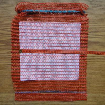China 30X47cm Agriculture HANDLE Bag Customized PE Raschel Mesh Expandable Mesh Bags For Vegetables for sale
