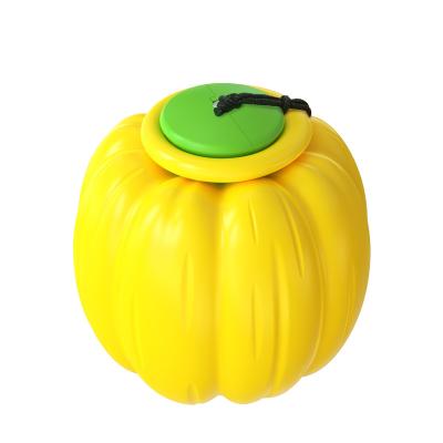 China Throwing Dog Stocked Toy Ball Pet Chew Toy Pumpkin Rubber Molar Hand Stick Dog Toy for sale