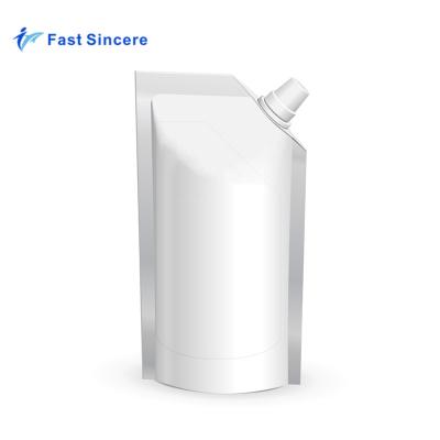 China Recyclable Plastic Biodegradable Liquid Spout Pouch Doypack Bag With Cap for sale
