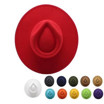 China Character Quality Peach Heart Top Women Summer Wide Brim Fedora Hats Panama Fedora Hat Custom Satin Lining for sale