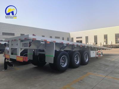 Chine Semi-remorques à roues plates lourdes de 50 tonnes à 4 essieux conçues pour un chargement et un déchargement faciles à vendre