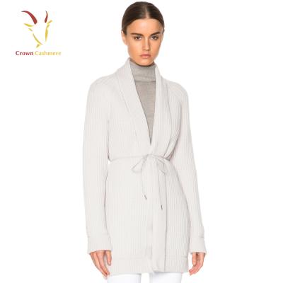 China Anti-pilling Ladies Fashion No Button Cardigan Sweater Winter Wool Chunky Cardigan Coat for sale