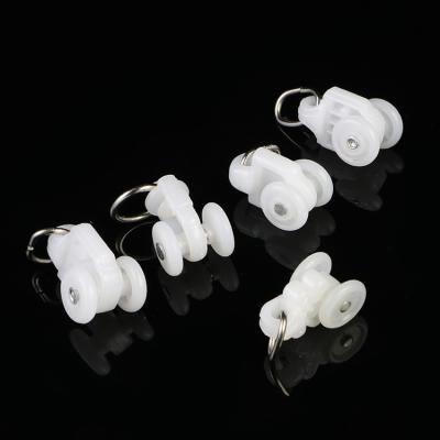 China Home Installation Silent Metal Bathroom Curtain Balcony Curved Track Wheel à venda