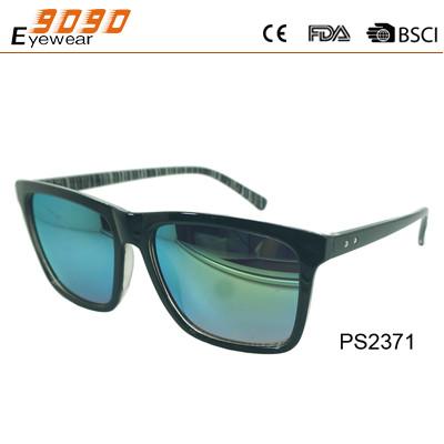 China New arrive and fashionable sunglasses ,made of plastic with mirrored lens for sale