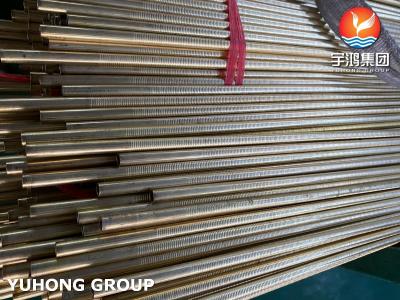 China Tubos de barbatana baixa de liga de cobre-níquel, ASTM B111 C71640, Cu70Ni30 à venda