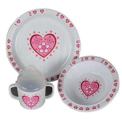 China Sustainable esign food dish melamine paper restaurant dish heating melamine plates melamine dinner set 3 pieces for sale