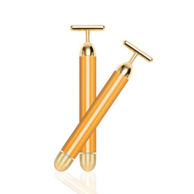China Pore Shrinking Recommend Newest Beauty GOLD Roller Massage BEAUTY BAR 24K PULSE SKIN CARE GOLDEN Lift Newest for sale