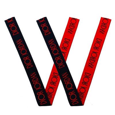China Custom Viable Nylon Elastic Jacquard Woven Elastic Band Joggers Tape 25MM For Sports Belt for sale