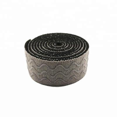 China Custom 75MM Durable Rubber Printed Striped Elastic Band Braided Elastic Stretch Elastic Band For Underwear for sale
