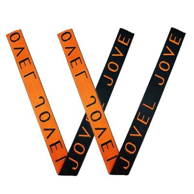 China Fashion Jacquard Viable Custom Logo Recycled Nylon Woven Webbing Band Knitted Webbing Strap For Bags for sale