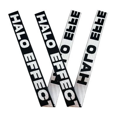 China Custom 1 Inch Double Color Woven Webbing Woven Webbing Jacquard Nylon Webbing Custom Logo Strap Webbing for sale