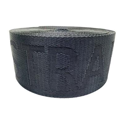 China 38mm Polyester Debossed Woven Jacquard Woven Nylon Webbing Webbing Viable Custom Strap For Bag Belt for sale
