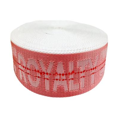 China 38MM Custom Fashion Viable Double Colors Debossed Nylon Woven Jacquard Polyester Webbing Strap For Bags Belts for sale