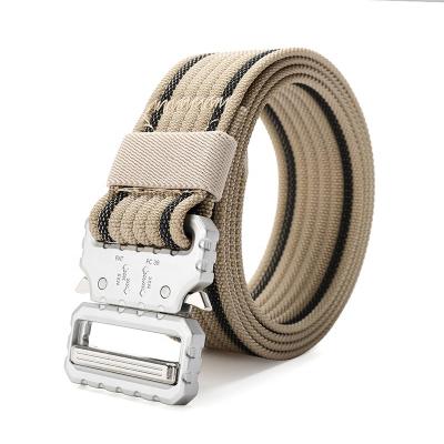 China Fashional Custom Woven Belt 38MM Woven Fabric Polyester Wholesale Cheap Custom Black Belt For Men for sale