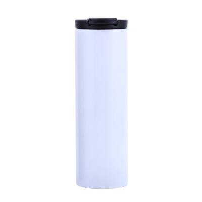 China Double Wall Stainless Steel Water Bottle Vacuum Travel Coffee Tumbler Mug PORTABLE Insulated Classic Mug with Straw and Flip or Clear Lid for sale