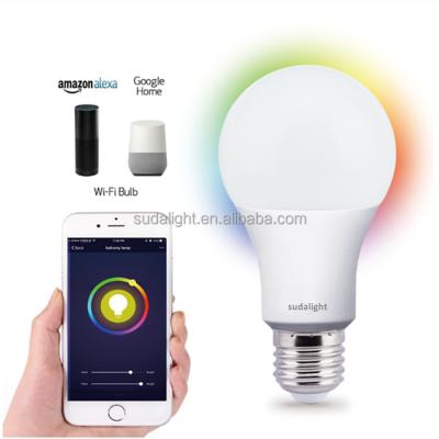 China Residential WIFI Smart Led Bulb Support Voice Control Google Home Amazon Echo for sale