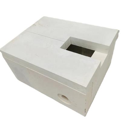 China AZS tijolo de corindo de zircão para forno de vidro material de cor branca baixa porosidade aparente à venda
