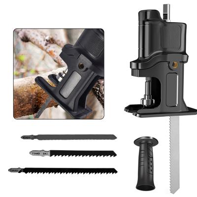 China Wood Saw Portable Swapping Saw Adapter , Electric Drill To Electric Saw For Metal Wood Cutting Tool With Saws Blade for sale