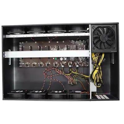China With Fan Hot Silent 70mm 8 Gpu Server Case Frame Chassis With Fan Speed Controller 8gpu Computer Service Case Server Rack For Rx580 for sale
