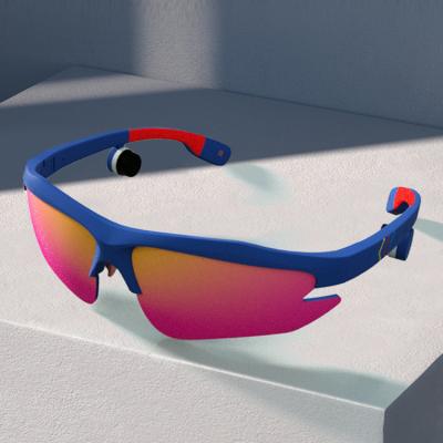 China Smart Sunglasses Bone Conduction Smart Glass Removable Sports Mounting Sunglasses Polarized Black Sunglasses for sale