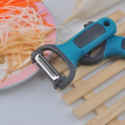 China Sustainable 3 in 1 multifunction stainless steel rotatable blade kitchen gadget fruit vegetable potato peeler for sale
