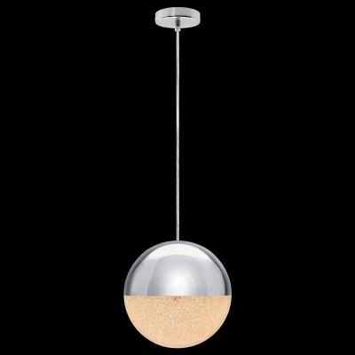China Retro Vintage Globe Glass Shade Pendant Ceiling Light Round Hanging Chandelier Chrome Ball LED 12w Cool White for sale