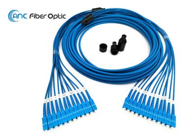 China Cordón de remiendo acorazado de la fibra óptica de 12 bases en venta